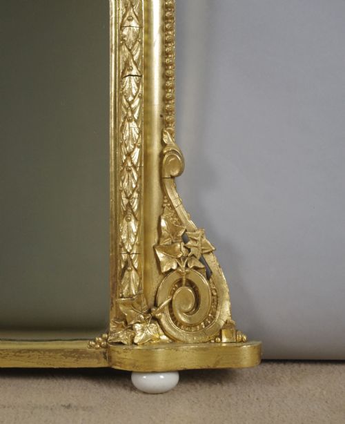 VICTORIAN GILT OVERMANTLE MIRROR - ADDITIONAL PHOTO 6