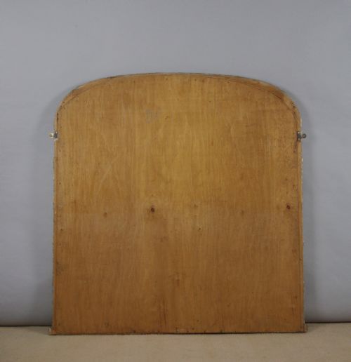 VICTORIAN SIMULATED WOOD AND PARCELGILT ARCH TOP OVERMANTLE MIRROR - ADDITIONAL PHOTO 7