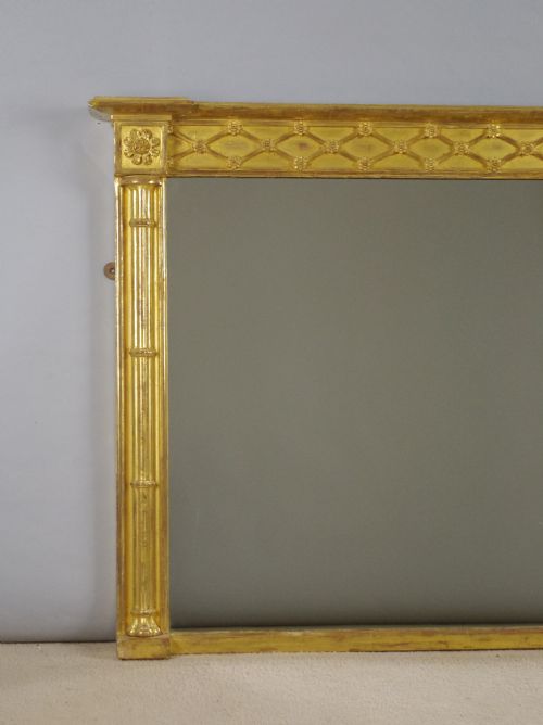 REGENCY GILT WOOD OVERMANTLE MIRROR - ADDITIONAL PHOTO 1