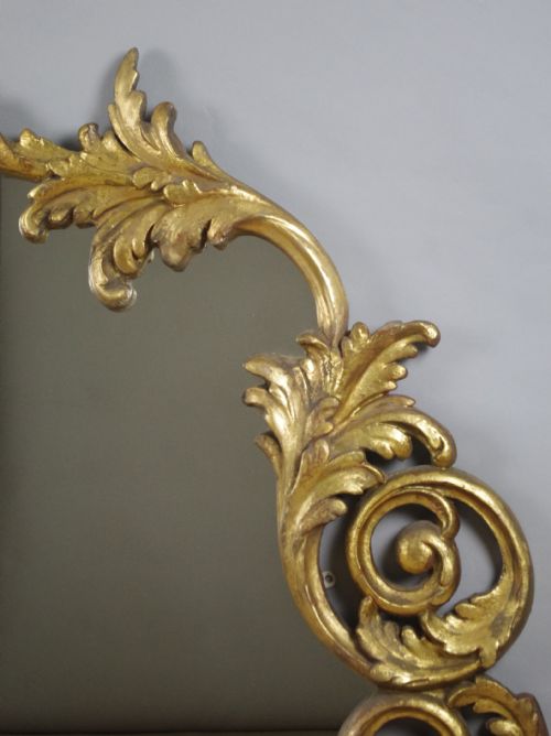 FRENCH GILT LARGE OVERMANTLE MIRROR - ADDITIONAL PHOTO 5