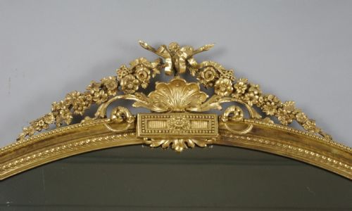 VICTORIAN GILT LARGE OVERMANTLE MIRROR - ADDITIONAL PHOTO 2