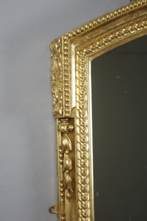 VICTORIAN GILT LARGE OVERMANTLE MIRROR - ADDITIONAL PHOTO 4