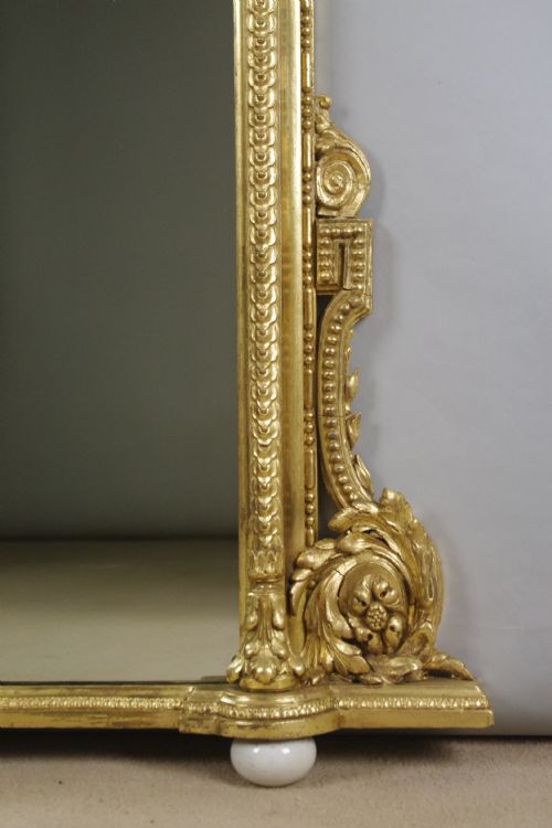 VICTORIAN GILT LARGE OVERMANTLE MIRROR - ADDITIONAL PHOTO 8