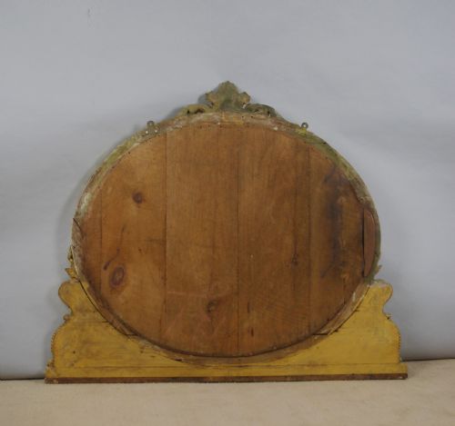 VICTORIAN GILT AND EBONISED OVAL OVERMANTLE MIRROR - ADDITIONAL PHOTO 6