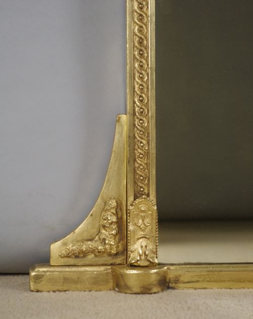 VICTORIAN GILT WOOD OVERMANTLE MIRROR - ADDITIONAL PHOTO 4