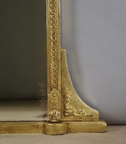 VICTORIAN GILT WOOD OVERMANTLE MIRROR - ADDITIONAL PHOTO 5