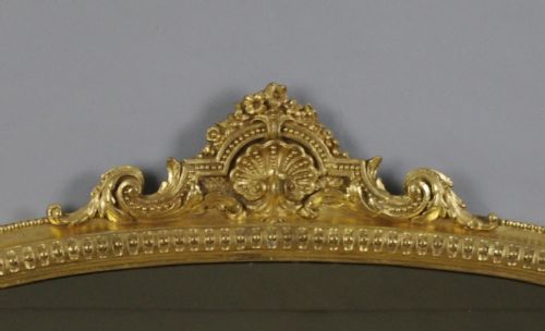 VICTORIAN GILT LARGE ARCH TOP OVERMANTLE MIRROR - ADDITIONAL PHOTO 2