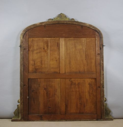 VICTORIAN GILT LARGE ARCH TOP OVERMANTLE MIRROR - ADDITIONAL PHOTO 8