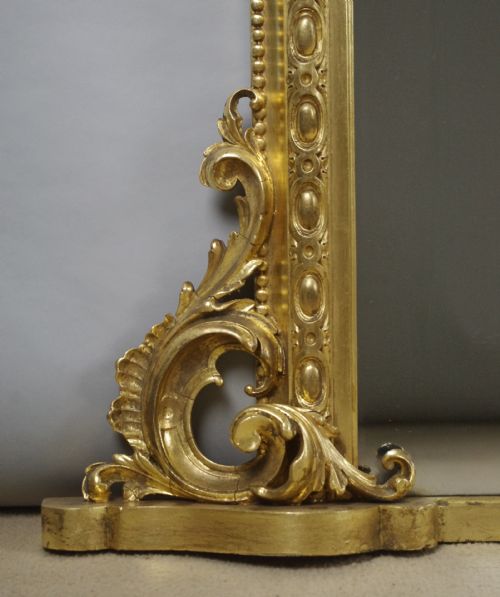 VICTORIAN GILT LARGE ARCH TOP OVERMANTLE MIRROR - ADDITIONAL PHOTO 5