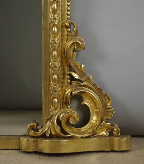 VICTORIAN GILT LARGE ARCH TOP OVERMANTLE MIRROR - ADDITIONAL PHOTO 6