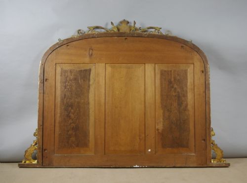 VICTORIAN GILT LARGE ARCH TOP OVERMANTLE MIRROR - ADDITIONAL PHOTO 7