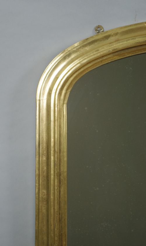 VICTORIAN GILT WOOD ARCH TOP OVERMANTLE MIRROR - ADDITIONAL PHOTO 2