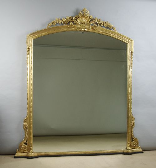 victorian gilt large overmantle mirror - CATEGORY: ANTIQUE MIRRORS - DATED 1870