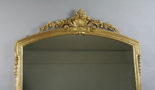 VICTORIAN GILT LARGE OVERMANTLE MIRROR - ADDITIONAL PHOTO 1