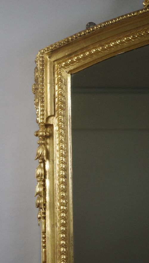 VICTORIAN GILT LARGE OVERMANTLE MIRROR - ADDITIONAL PHOTO 3