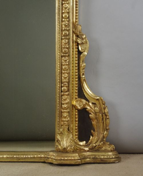 VICTORIAN GILT LARGE ARCH TOP OVERMANTLE MIRROR - ADDITIONAL PHOTO 5