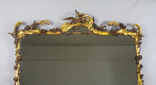 VICTORIAN CARVED GILT WOOD ROCOCO STYLE LARGE OVERMANTLE MIRROR - ADDITIONAL PHOTO 1