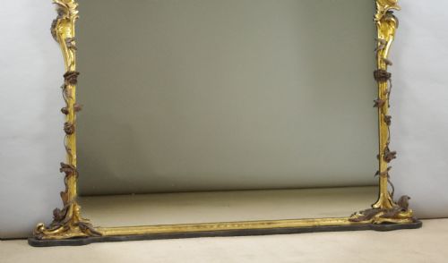 VICTORIAN CARVED GILT WOOD ROCOCO STYLE LARGE OVERMANTLE MIRROR - ADDITIONAL PHOTO 12