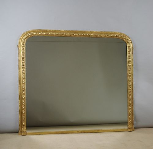 victorian gilt large overmantle mirror - CATEGORY: ANTIQUE MIRRORS - DATED 1880