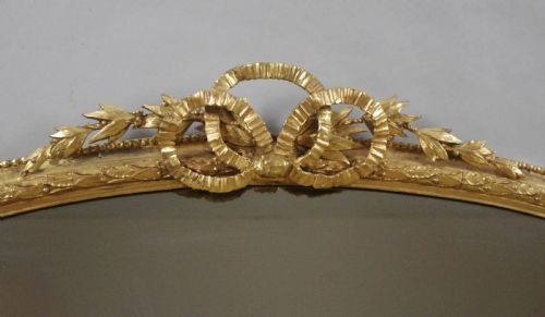 VICTORIAN GILT ARCH TOP OVERMANTLE MIRROR - ADDITIONAL PHOTO 4