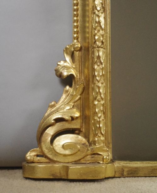 VICTORIAN GILT ARCH TOP OVERMANTLE MIRROR - ADDITIONAL PHOTO 5