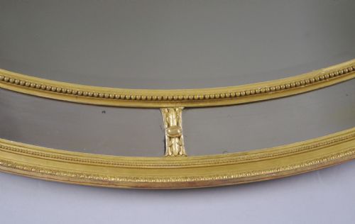 VICTORIAN GILT LARGE OVAL MARGINAL OVERMANTLE MIRROR - ADDITIONAL PHOTO 8