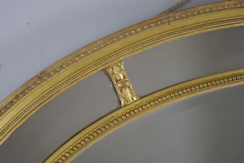 VICTORIAN GILT LARGE OVAL MARGINAL OVERMANTLE MIRROR - ADDITIONAL PHOTO 9
