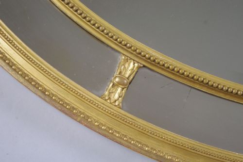 VICTORIAN GILT LARGE OVAL MARGINAL OVERMANTLE MIRROR - ADDITIONAL PHOTO 10