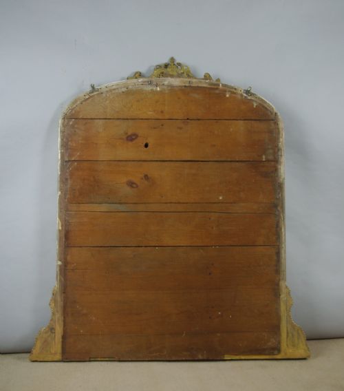 VICTORIAN GILT LARGE ARCH TOP OVERMANTLE MIRROR - ADDITIONAL PHOTO 8