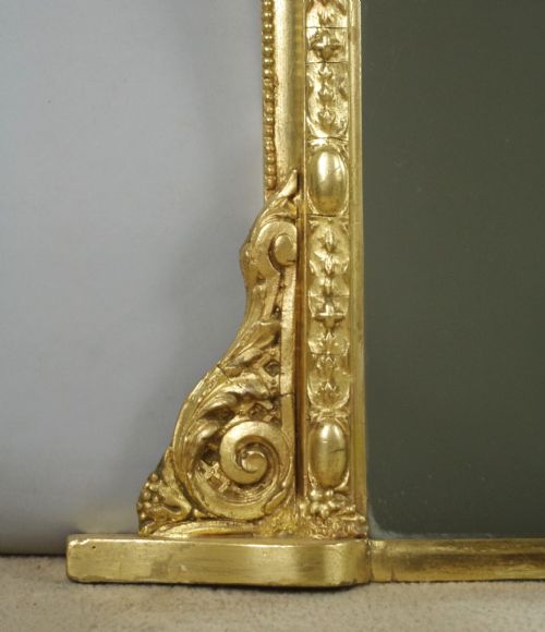 VICTORIAN GILT OVERMANTLE MIRROR - ADDITIONAL PHOTO 4