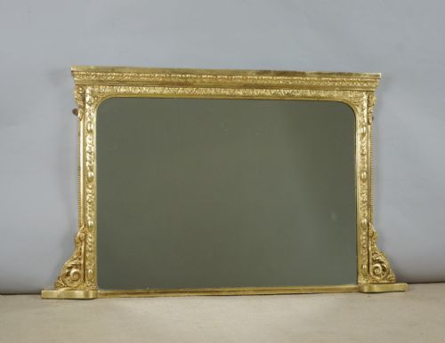 VICTORIAN GILT OVERMANTLE MIRROR - ADDITIONAL PHOTO 6