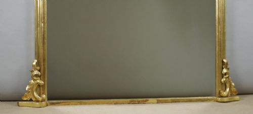 VICTORIAN GILT LARGE ARCH TOP OVERMANTLE MIRROR - ADDITIONAL PHOTO 6