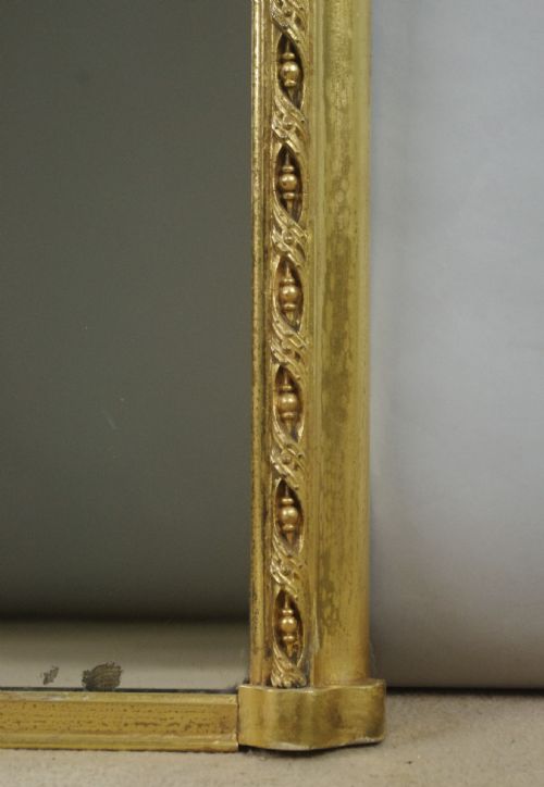 VICTORIAN GILT LARGE ARCH TOP OVERMANTLE MIRROR - ADDITIONAL PHOTO 5
