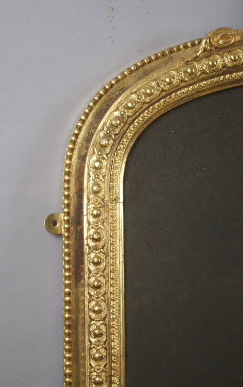 VICTORIAN GILT ARCH TOP OVERMANTLE MIRROR - ADDITIONAL PHOTO 3