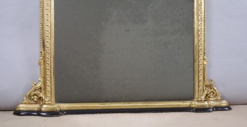 VICTORIAN GILT ARCH TOP OVERMANTLE MIRROR - ADDITIONAL PHOTO 7