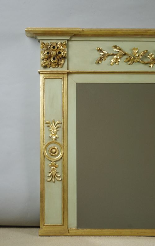 VICTORIAN PAINTED AND PARCELGILT OVERMANTLE MIRROR - ADDITIONAL PHOTO 1