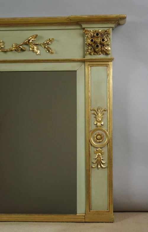 VICTORIAN PAINTED AND PARCELGILT OVERMANTLE MIRROR - ADDITIONAL PHOTO 2