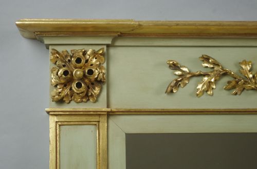 VICTORIAN PAINTED AND PARCELGILT OVERMANTLE MIRROR - ADDITIONAL PHOTO 4