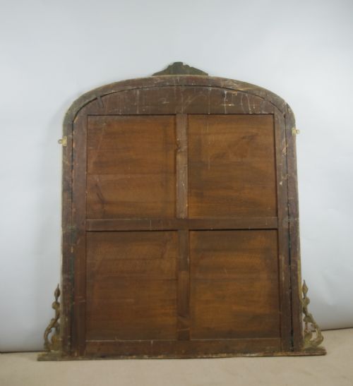 VICTORIAN GILT LARGE ARCH TOP OVERMANTLE MIRROR - ADDITIONAL PHOTO 8