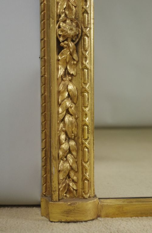 VICTORIAN GILT LARGE ARCH TOP OVERMANTLE MIRROR - ADDITIONAL PHOTO 4
