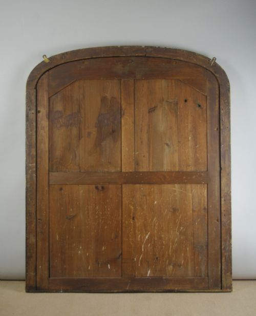 VICTORIAN GILT LARGE ARCH TOP OVERMANTLE MIRROR - ADDITIONAL PHOTO 7