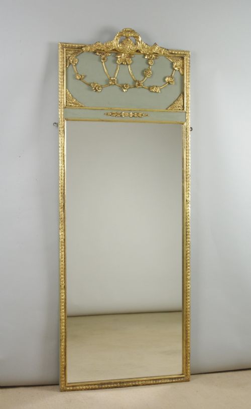 PAIR PAINTED AND PARCELGILT PIER MIRRORS - ADDITIONAL PHOTO 3