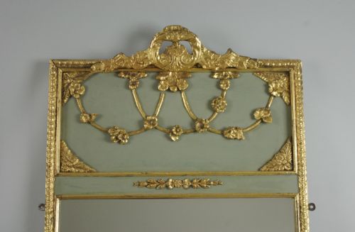 PAIR PAINTED AND PARCELGILT PIER MIRRORS - ADDITIONAL PHOTO 4