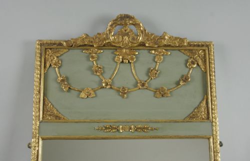 PAIR PAINTED AND PARCELGILT PIER MIRRORS - ADDITIONAL PHOTO 5