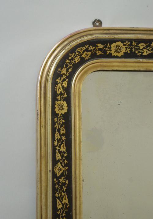 VICTORIAN EBONISED AND PARCELGILT OVERMANTLE MIRROR - ADDITIONAL PHOTO 3