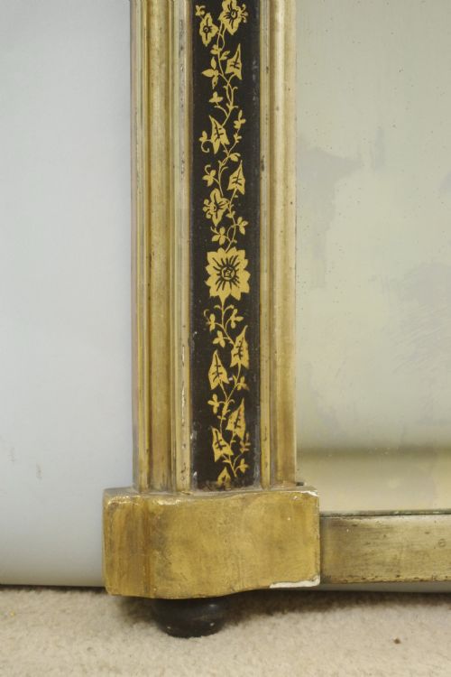 VICTORIAN EBONISED AND PARCELGILT OVERMANTLE MIRROR - ADDITIONAL PHOTO 5