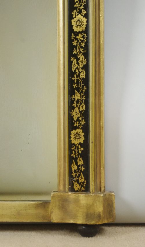 VICTORIAN EBONISED AND PARCELGILT OVERMANTLE MIRROR - ADDITIONAL PHOTO 6