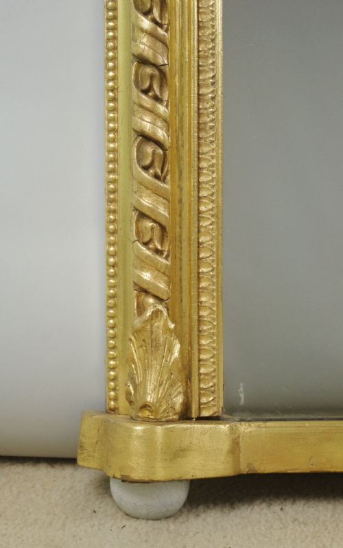 VICTORIAN GILT ARCH TOP OVERMANTLE MIRROR - ADDITIONAL PHOTO 7