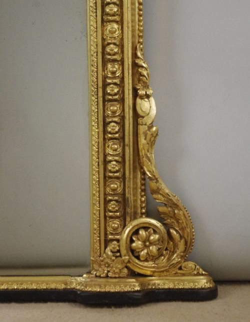 VICTORIAN GILT ARCH TOP OVERMANTLE MIRROR - ADDITIONAL PHOTO 5