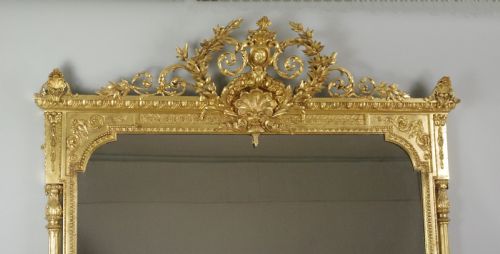 VICTORIAN GILT LARGE OVERMANTLE MIRROR - ADDITIONAL PHOTO 1